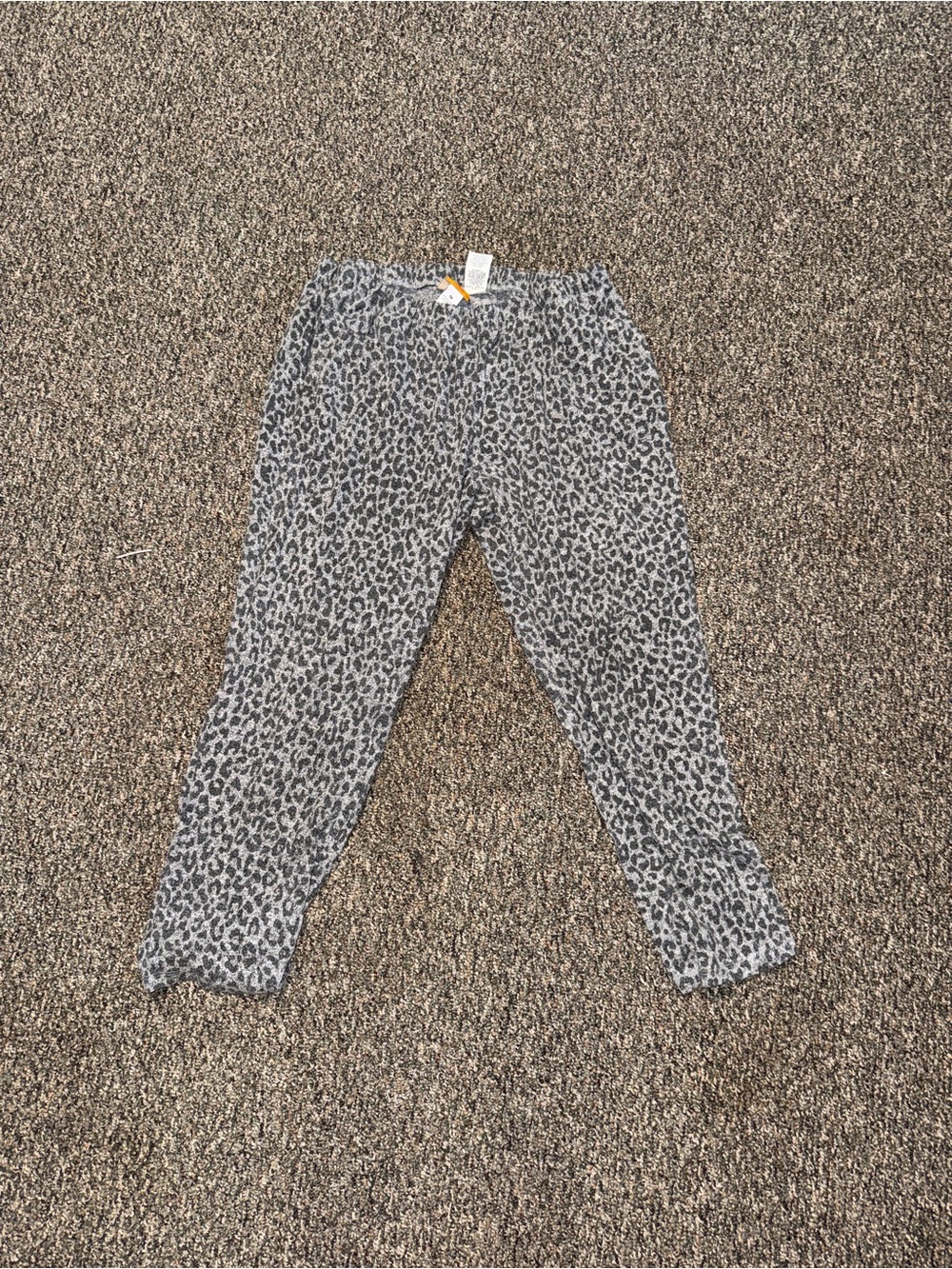 Gray Leopard Print pajama pants